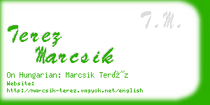 terez marcsik business card